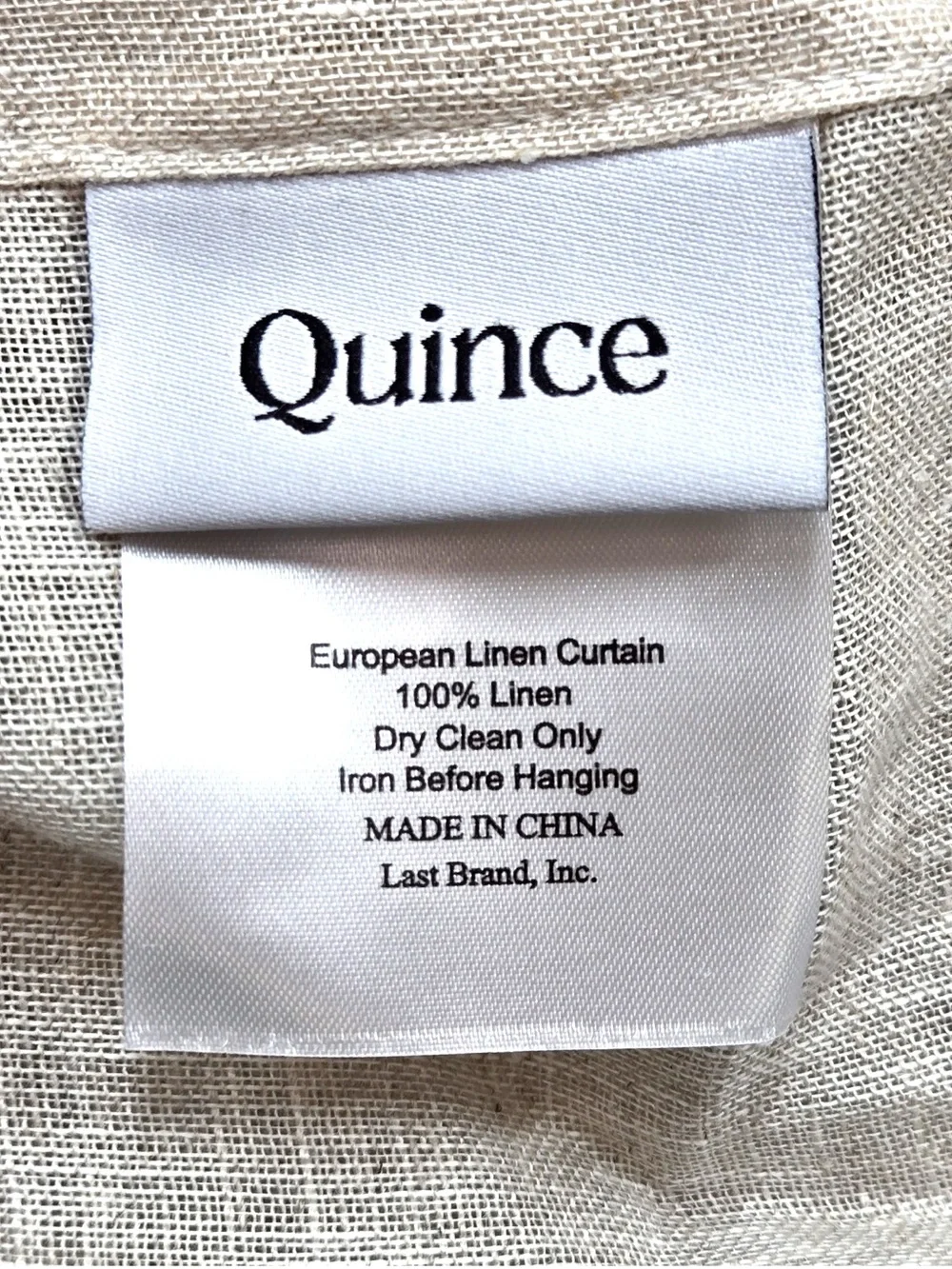 QUINCE Set Of 4 48x84 European Linen Sheer Curtains Flax 9866